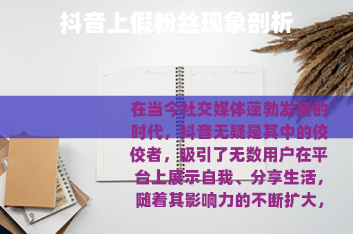 抖音上假粉丝现象剖析