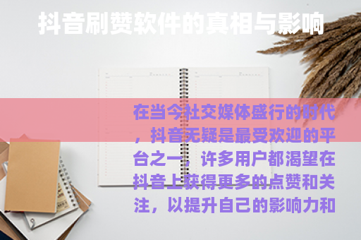 抖音刷赞软件的真相与影响