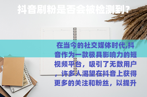 抖音刷粉是否会被检测到？