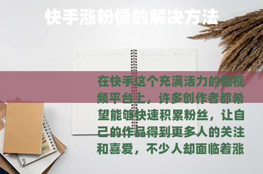 快手涨粉慢的解决方法