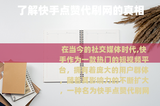 了解快手点赞代刷网的真相