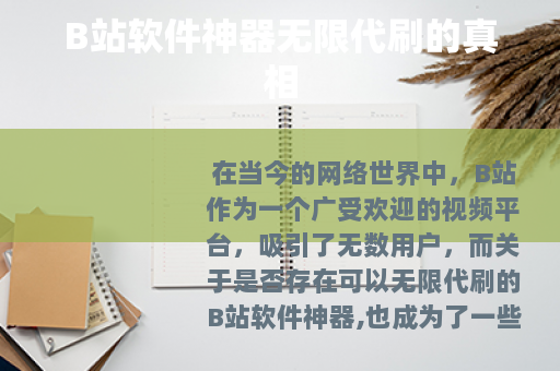 B站软件神器无限代刷的真相