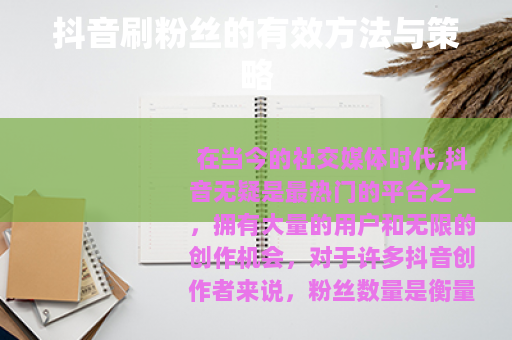 抖音刷粉丝的有效方法与策略