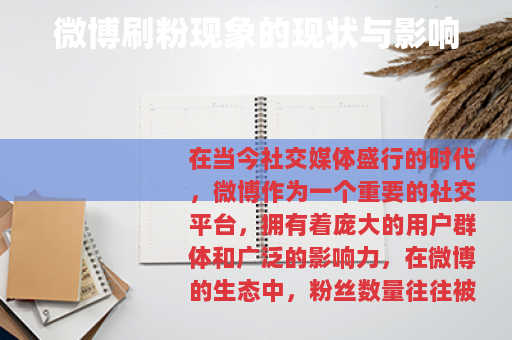 微博刷粉现象的现状与影响