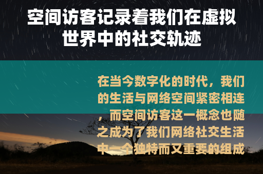 空间访客记录着我们在虚拟世界中的社交轨迹