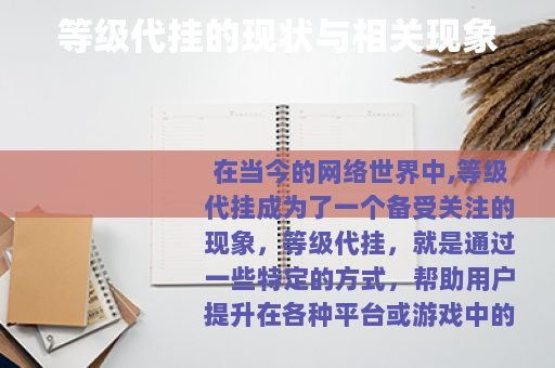 等级代挂的现状与相关现象