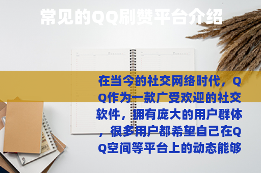 常见的QQ刷赞平台介绍