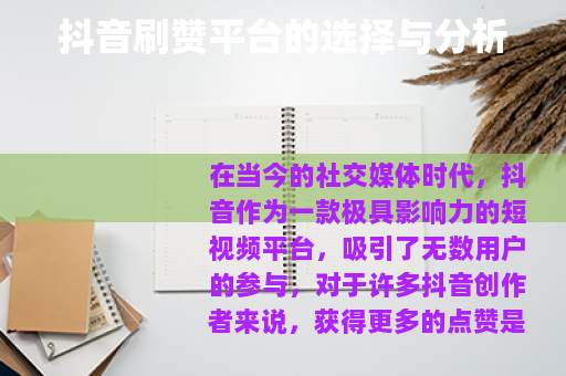 抖音刷赞平台的选择与分析