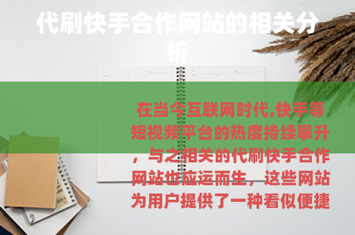 代刷快手合作网站的相关分析