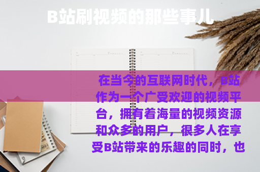 B站刷视频的那些事儿