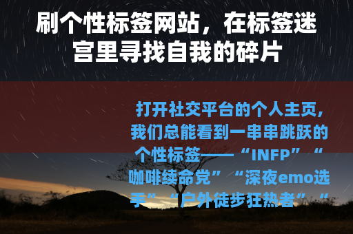 刷个性标签网站，在标签迷宫里寻找自我的碎片