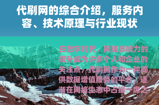 代刷网的综合介绍，服务内容、技术原理与行业现状
