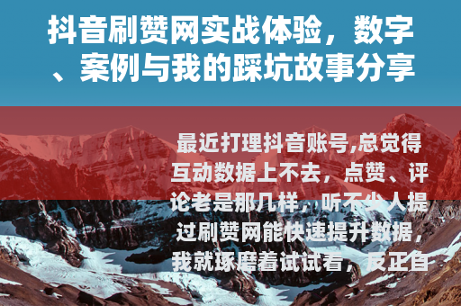 抖音刷赞网实战体验，数字、案例与我的踩坑故事分享