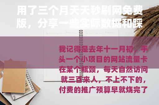 用了三个月天天秒刷网免费版，分享一些实际数据和踩过的坑