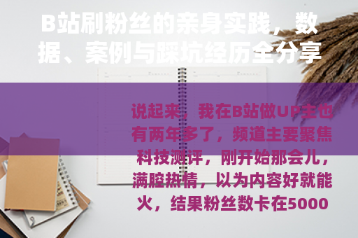B站刷粉丝的亲身实践，数据、案例与踩坑经历全分享
