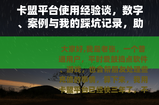 卡盟平台使用经验谈，数字、案例与我的踩坑记录，助你轻松上手