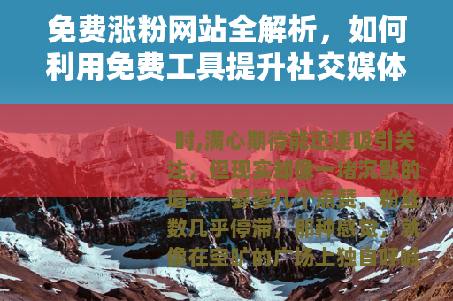 免费涨粉网站全解析，如何利用免费工具提升社交媒体影响力