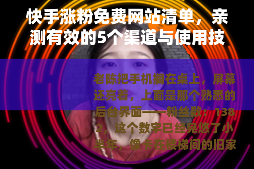 快手涨粉免费网站清单，亲测有效的5个渠道与使用技巧