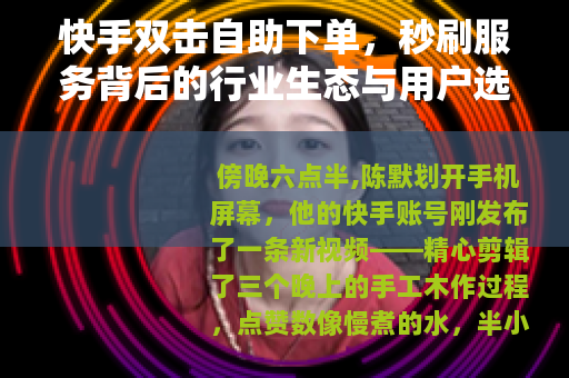 快手双击自助下单，秒刷服务背后的行业生态与用户选择