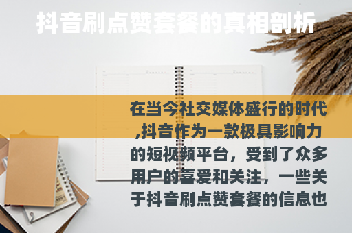 抖音刷点赞套餐的真相剖析