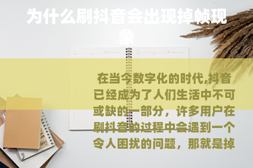 为什么刷抖音会出现掉帧现象