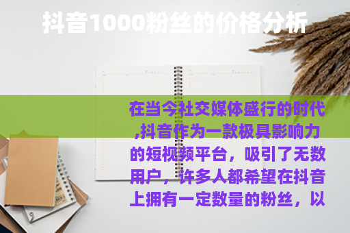 抖音1000粉丝的价格分析